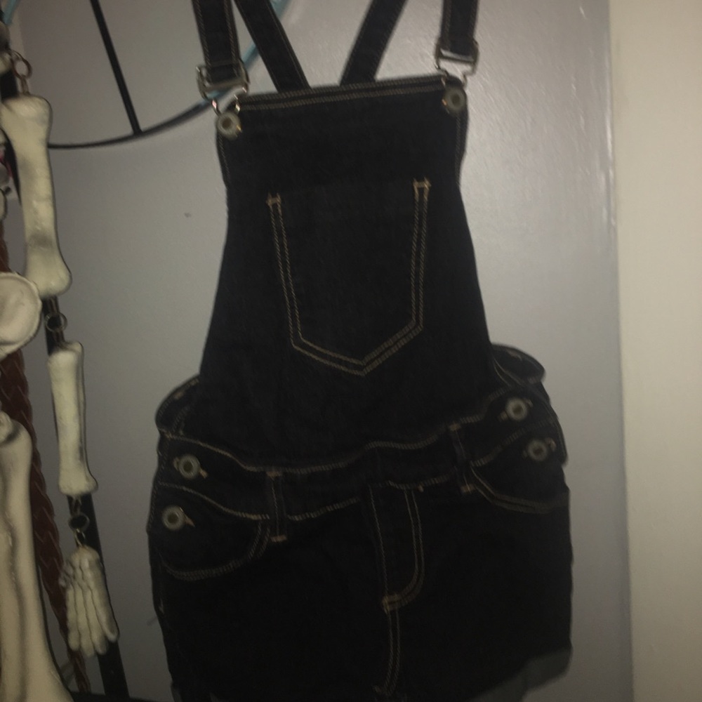 Denim Overall Shorts